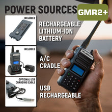 Load image into Gallery viewer, BUNDLE - Rugged GMR2 GMRS and FRS Two Way Handheld Radio with Hand Mic