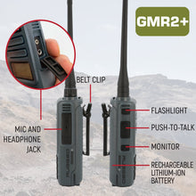 Load image into Gallery viewer, Rugged GMR2 PLUS GMRS and FRS Two Way Handheld Radio - Grey
