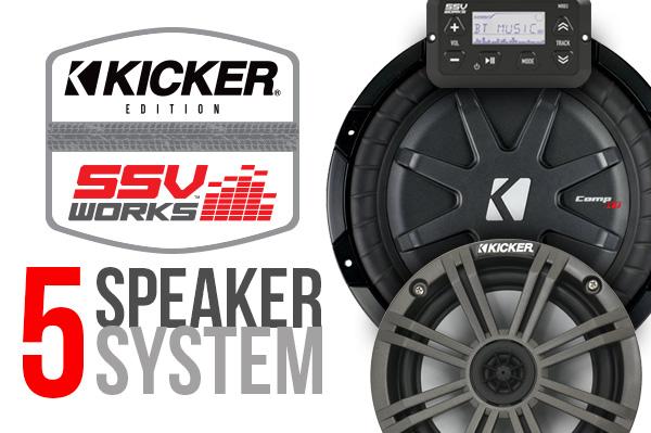 SSV Works - Polaris RZR XP1000 Complete Kicker 5-Speaker Plug-&-Play Audio System