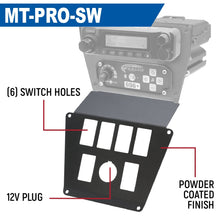 Load image into Gallery viewer, Lower Accessory Panel for Polaris Polaris RZR PRO XP, RZR Turbo R, and RZR PRO R with 6 switch holes and 12V outlet hole
