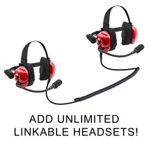 Load image into Gallery viewer, PAIR - H80 Track Talk Linkable Intercom Headsets - Bring The Conversation To The Circle Track NASCAR event
