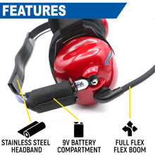 Load image into Gallery viewer, PAIR - H80 Track Talk Linkable Intercom Headsets - Bring The Conversation To The Circle Track NASCAR event

