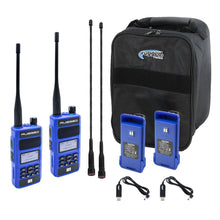 Load image into Gallery viewer, 2-Pack R1 VHF and UHF digital and analog 2-way handheld radio with tons of features and optional accessories including long range antennas, XL batteries, hand mics
