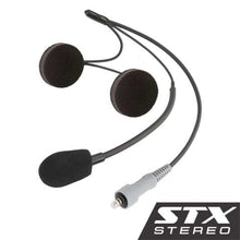 Load image into Gallery viewer, STX Stereo Wired Helmet Kit with Alpha Audio Speakers &amp; Mic
